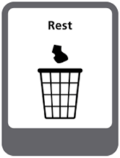 Restafval sticker